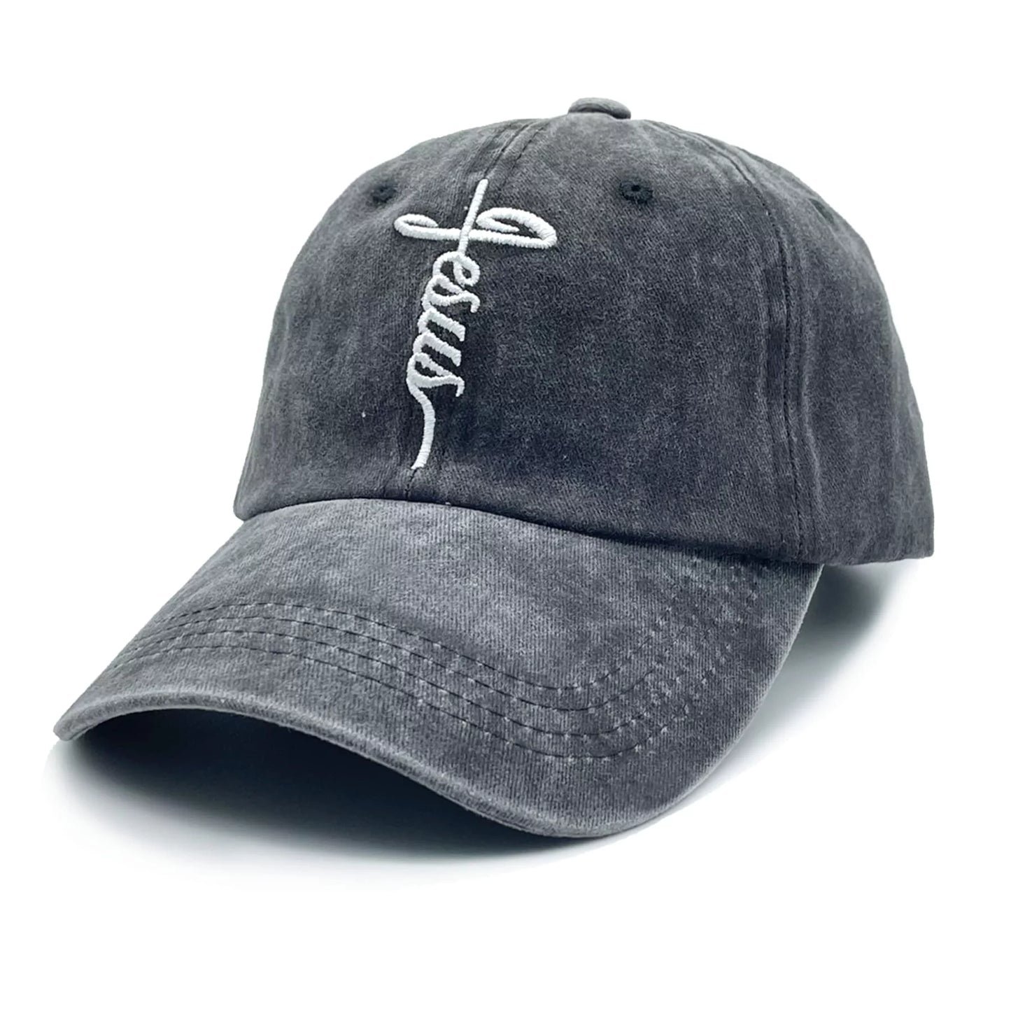 Embroidered Christian Jesus Cross Hat 