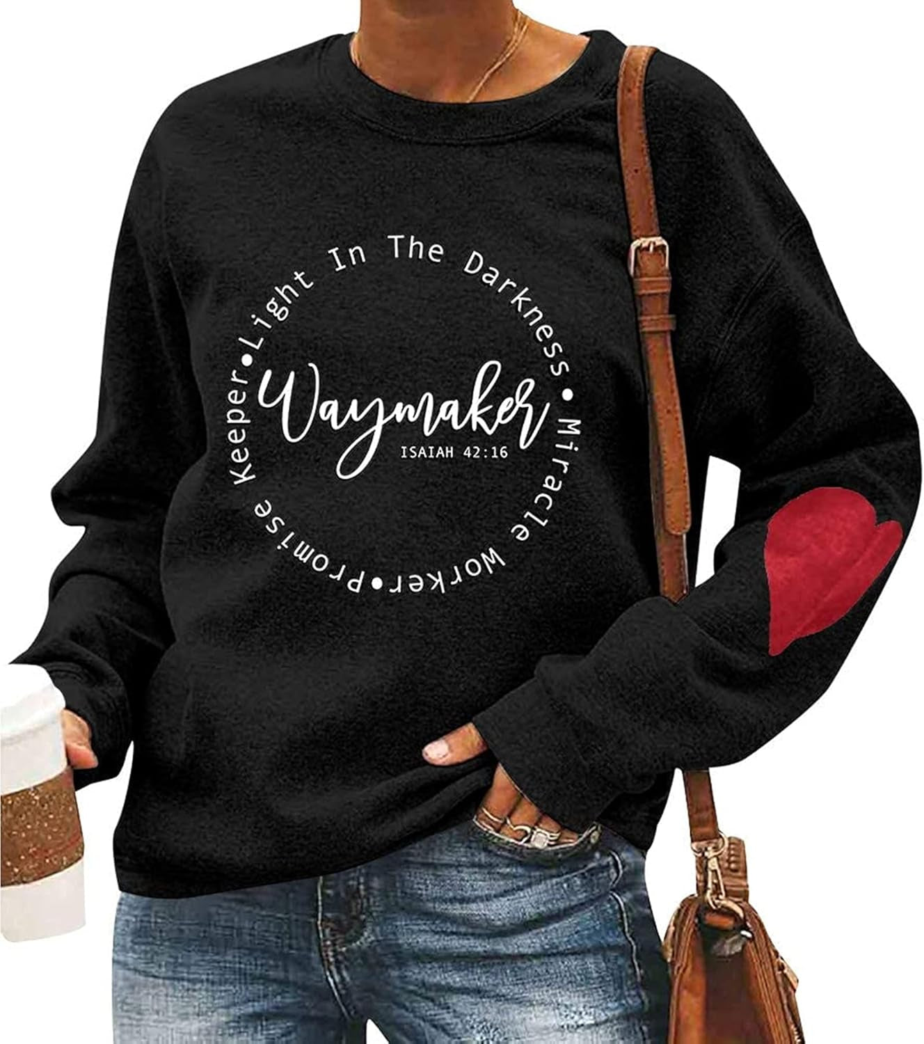 Waymaker Miracle Worker Long Sleeve Pullover Casual Loose Tops